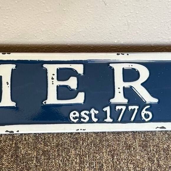 Metal, distressed AMERICA sign, 22 x 3 1/2” - Picture 3 of 4